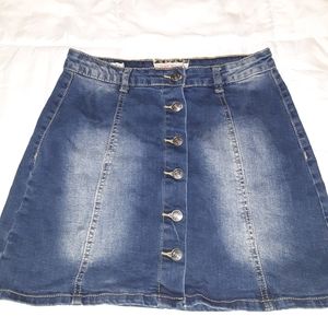 Jean mini skirt